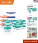 12-PACK Glass Food Storage Containers Set Meal Prep Essentials, Bpa-free. Fixed Price $121.99.