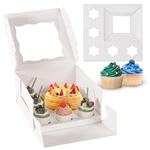 Jcd 8 Packs 1+5 Cupcake Box Combo With Clear WINDOW,1 Small And Cupcak.... Fixed Price $30.33.
