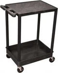 Luxor STC21-B Utility Cart: Flat Top/tub-bottom: 300 Lb Cap, 18" 24" 36". Fixed Price $103.77.