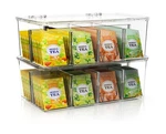 Utopia Home - Tea Bag Organizer With Lids, (2 Pack) Clear Pantr... Usa Fast Ship. Fixed Price $27.48.