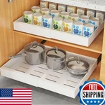 Covaodq Expandable Pull Out Cabinet Organizer, Pantry Shelf, No Drill. Fixed Price $81.15.