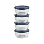 Anchor Hocking Glass Food Storage Containers With Lids, 1 Cup Round, Set Of 4. Fixed Price $9.89.