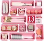 Canfanni 13 Pack Plastic Drawer Organizers Set, Sizes Desk Tr. Fixed Price $13.89.