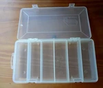 6 Compartment Clear Craft Organizer Utility Box 4" 1/8". Made In Usa. Fixed Price $6.99.