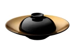 Berghoff Gem Porcelain 2PC Deep Presentation Plate & Bowl Round Black Gold. Fixed Price $55.00.