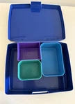 Laptop Lunches Kids Blue Bento Lunchbox Green Purple Inserts 9X6.5. Fixed Price $9.99.
