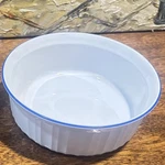 Corning F-24-B French White Blue Rim 725 Ml Casserole Dish- No Lid. Fixed Price $13.99.