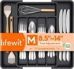 Lifewit Expandable Silverware Organizer, Plastic Utensil Tray For Kitchen Drawer. Fixed Price $7.77.