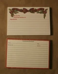 1 Pack Of 40 Holiday Christmas Recipe Cards 4X6" C.r. Gibson - You Choose Design. Fixed Price $16.99.