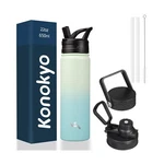 Konokyo Insulated Water With STRAW,22OZ 3 Lids Metal Bottles Stainless.... Fixed Price $26.89.