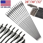 12/24PCS 28/30/32 Inch Carbon Arrows Od 7.8MM Archery For Compound/recurve Bow. Fixed Price $32.99.