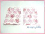 25 -5X7 Pink Flower Print Bags, Retail Paper Gift Serrated Edge. Fixed Price $7.25.