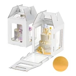 Yeplan Tall Cake Boxes With 10X10X12 Inches, WHITE-2PACKS. Fixed Price $23.23.