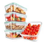 Nutrichef 10-PCS Superior Glass Food Storage Containers Set- Stackable Design. Fixed Price $38.99.