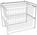 Closetmaid 432300 Double 21-3/4"W Tier Wire Basket White. Fixed Price $85.21.