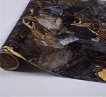Yancorp 16"X120" Black And Gold Marble Wallpaper Dark Blue Yellow Easi. Fixed Price $11.89.