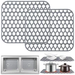 Silicone Kitchen Sink Mats, Protector With Diy Drain HOLE,2P.... Fixed Price $22.51.