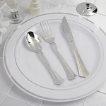 Plastic Set Fork Spoons Knives Party Wedding Disposable Silverware Sale. Fixed Price $14.69.