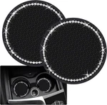2PCS Bling Car Cup Coaster, 2.75 Inch Auto Holder Insert Coasters Silicone. Fixed Price $7.77.