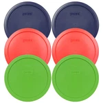 Pyrex 7402-PC Green Plastic Round 6/7 Cup Storage Lid Cover 6PK For Glass Bowl. Fixed Price $21.99.