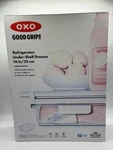 Oxo Good Grips Refrigerator Under Shelf Drawer 14 Clear Storage Bin. Fixed Price $20.00.