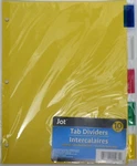 Jot Standard 3-RING Binder Dividers With Tabs Mixed Colors 1 Pack. Fixed Price $7.99.
