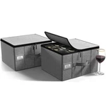 Sorbus Stemware Storage Cases Hard Shell, Wine Glass Box With Divid. Fixed Price $62.98.