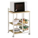 Coaster Kelvin 2-SHELF Mobile Kitchen Cart Natural Brown And White 2506. Fixed Price $114.99.