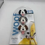 Joie Woof Bag Cord Ties Chip Clip Set 3 Dogs Puppies Theme New. Fixed Price $7.00.