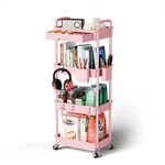 Sorgion 4 Tier Rolling Cart Organizer Pink Craft Diaper Bedside Snack Laundr. Fixed Price $45.45.
