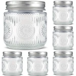 Qumuauu 8OZ Vintage Small Glass Mason Jars W/ Silver Metal Lids - Canning & Craf. Fixed Price $35.68.