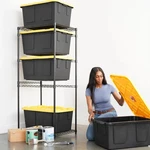 Saferacks Storage Bin Rack, 5 Tote Capacity, Nsf Certified (black) New. Fixed Price $103.88.