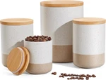 Yangbaga Canister Sets For Kitchen Counter, 20 Oz Large Ceramic Food Storage Jar. Fixed Price $61.00.