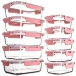 Glass Food Storage Containers 10 Pack Leakproof Airtight Meal Prep R195 Umeied. Fixed Price $51.99.