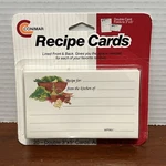 Conimar Recipe Cards 20 Blank Double 3X5 6X5 Vegetable Design Grannycore. Fixed Price $12.45.