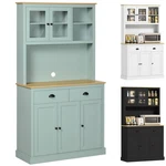 Homcom Kitchen Cabinet With Microwave Stand, 71" Pantry. Fixed Price $215.99.