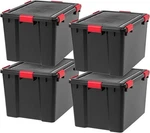 Iris Usa Weatherpro 74 Qt Storage Bins With Lids, Pack, Bpa-free Plastic Gaske. Fixed Price $182.87.
