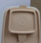 Vintage Tupperware Flip Top Cereal Keeper Canister Almond Beige/frosted. Fixed Price $15.99.