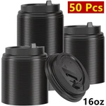 50 Pack Lids For 16OZ Paper Hot Cups - Coffee Cold Drinks, Tea. Fixed Price $13.99.