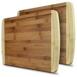 2X Heim Concept 1" Large Organic Bamboo Cutting Board Premium Wood Drip Groove. Fixed Price $37.95.