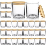 Supmind 10OZ Clear Glass Candle Jars 30 Pack Bamboo Lids Labels. Fixed Price $104.99.