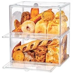 2PCS Large Bread Box Kitchen Countertop Upgraded - Capacity Transparent.... Fixed Price $45.91.