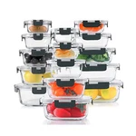 Komuee 30 Pieces Glass Food Storage Containers Set, Meal ... Usa Fast Ship. Fixed Price $55.58.