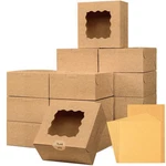 Moretoes 24PCS Bakery Boxes, 6X6X3IN Brown Cookie Mini Cake With.... Fixed Price $22.39.