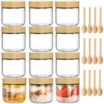 Tbwind 12 Pack 10OZ Glass Jars With Bamboo Lids, Spoons, Airtight Overnight O.... Fixed Price $45.27.