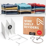 Neatly Made White Wire Shelf Dividers For Closet Organization 8-PACK Sturdy. Fixed Price $31.49.