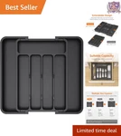Silverware Drawer Organizer Expandable Plastic Cutlery Tray For Kitchen Use. Fixed Price $12.99.