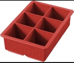 Tovolo King Cube Ice Tray Red Silicone Try For Drinks & Spirits. Fixed Price $6.00.