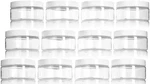 Juvitus 8 Oz Clear Pet Plastic Low Profile Jar With White Smooth Lids (12 Pack). Fixed Price $39.68.