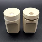 Vintage 80S Tupperware Salt & Pepper Shaker Set 1471 Beige Retro Kitchen. Fixed Price $12.00.